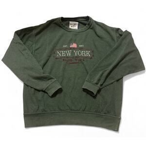 Pacific & CO. Vintage Y2K Green New York sweatshirt streetwear